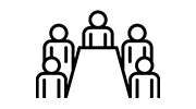 Icon showcasing a group of human figures.